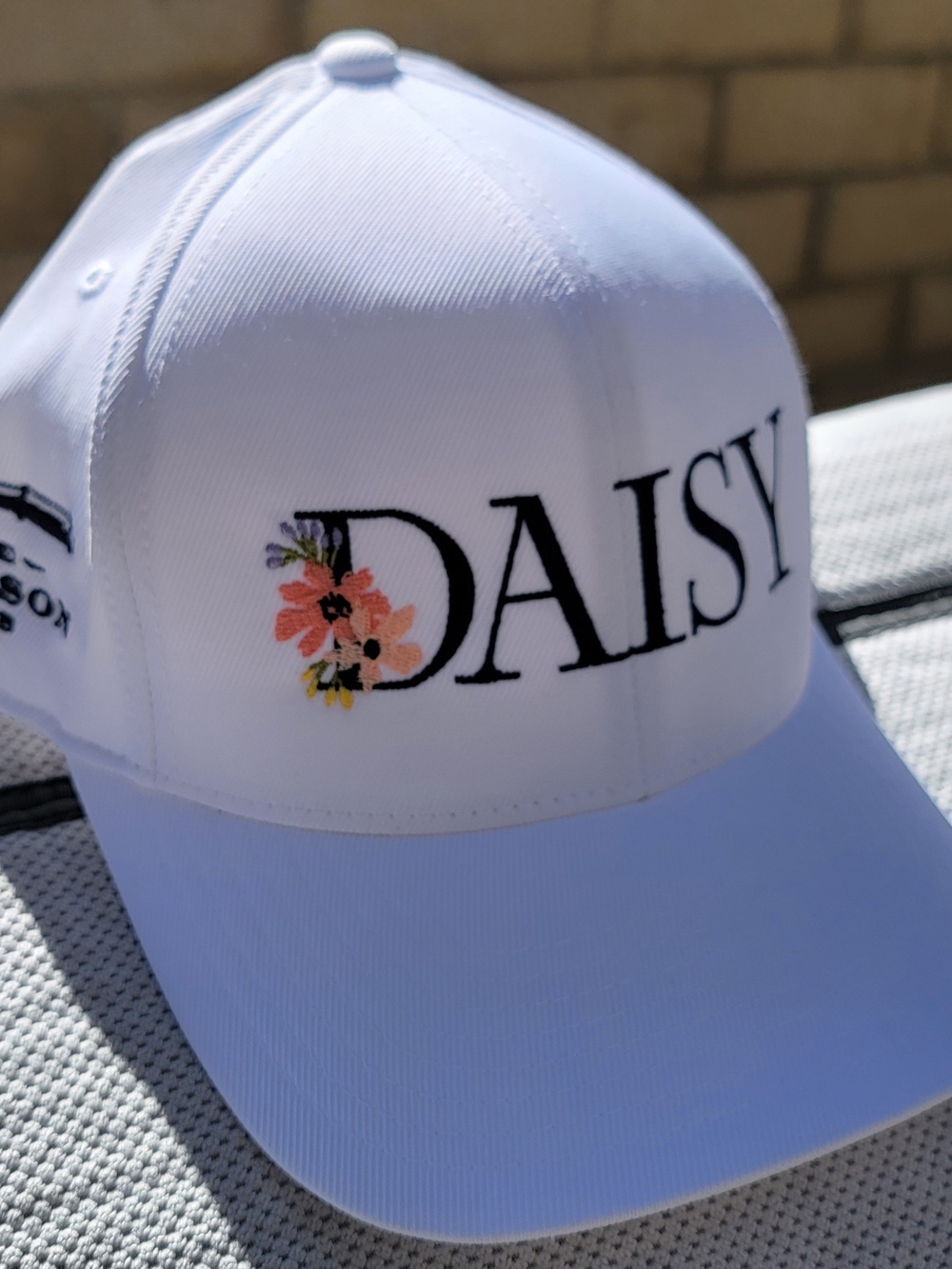 G/FORE White Golf Hat Embroidered Logo "Daisy" Madison Club Snap Back One Size